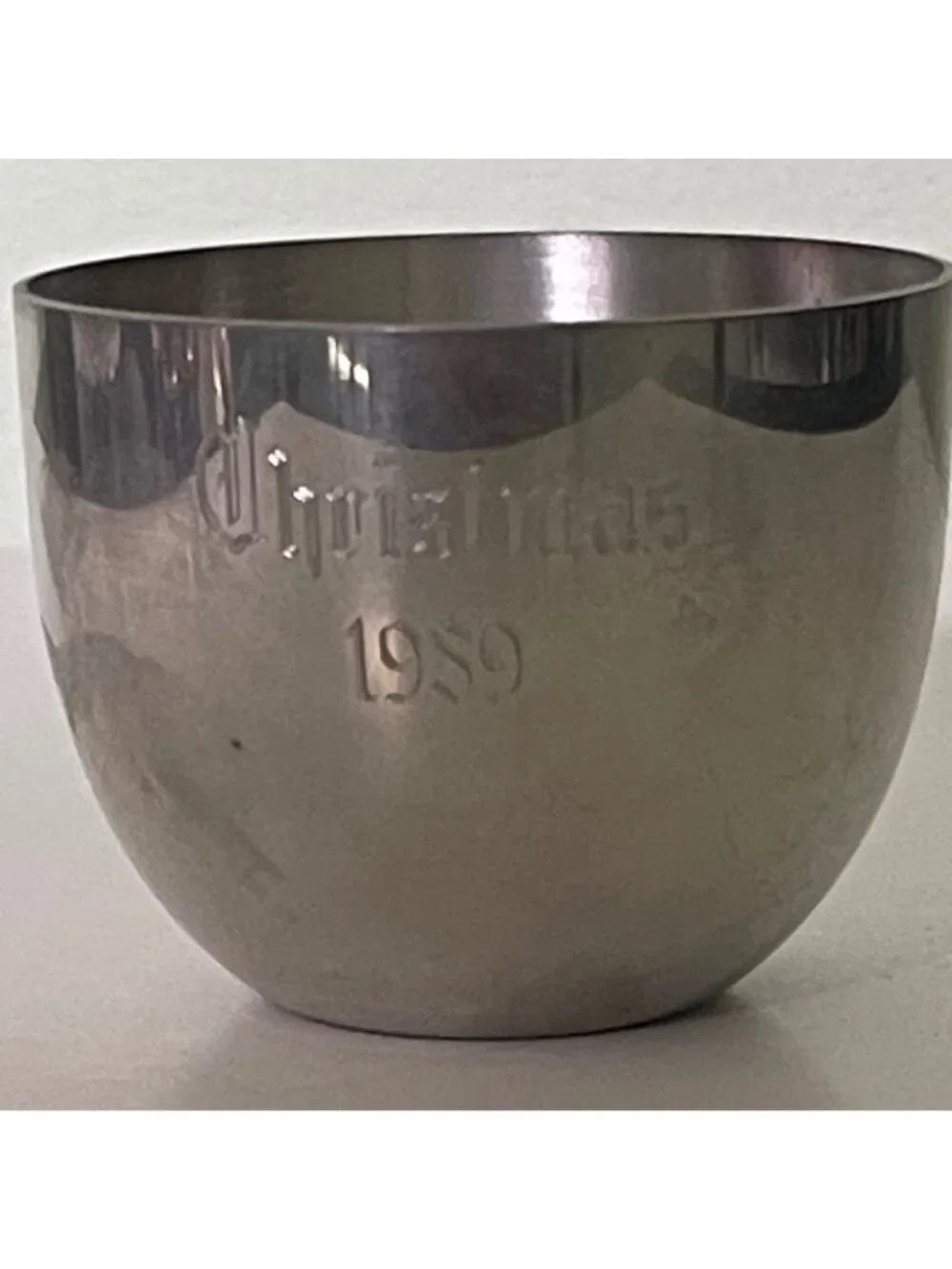 Vintage Kirk Stieff Pewter Jefferson Cup P50 Personalized 1989  2.5